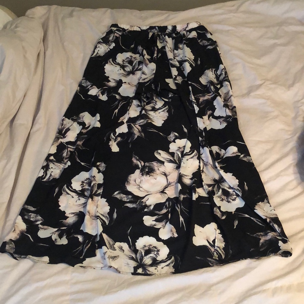 Long, open front skort